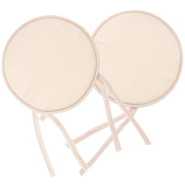 FUTUREORYY 2Ud Cojines Redondos Beige Para Sillas De Esponja Con Alivio De Presión Para Largas Sesiones