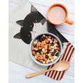 thumbnail image 3 of Cute Cats Kitchen Dish Towels for Drying Dishes Set of 2, Modern Abstract Ink Painting Red Striped Waffle Weave Microfiber Hand Tea Bathroom Towels Quick Dry & Absorbent Towel 12x12, 3 of 7