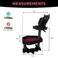 thumbnail image 5 of Arbre à Chat Gothique avec Lit pour Chat en Forme de Cercueil et Jouets pour Chat Effrayants - Arbre à Chat Effrayant pour Chat d'Halloween (Petit) - Noir et Rouge, 5 of 5