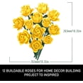 thumbnail image 3 of Remocguys Yellow Roses Flower Bouquet Building Set Compatible with Lego Flowers Home Decor 585 Pcs, 3 of 8