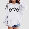 thumbnail image 2 of KPOPLK Floral Print Cute Hoodie for Teen Girls Hoodies Preppy Trendy Sweatshirt Casual Pullover Sweatshirts White,Size 8-10 Years, 2 of 4