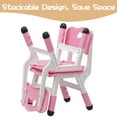 thumbnail image 6 of 2pcs Adjustable Kids Chair , 3 Level Height Adjustable，Plastic Indoor Outdoor Child Chair for Children Age 2-8, 6 of 8