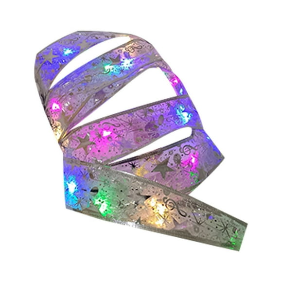 Pompotops Lumières de Noël 2022, Lumières DEL de Noël, un Double Guirlande de Sapin de Noël Décoré avec Pendentif Ruban Chaud en Liquidation