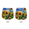 thumbnail image 3 of Balery Landscape With Sunflowers Pantalones cortos deportivos para mujer con forro y dos bolsillos, elásticos, para entrenamiento, gimnasio, yoga-XX-Large, 3 of 7