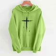 thumbnail image 4 of Christian Hoodies Women Cross Graphic Drawstring Long Sleeve Pullover Comfortable Casual Sweatshirt with Pockets, 4 of 4