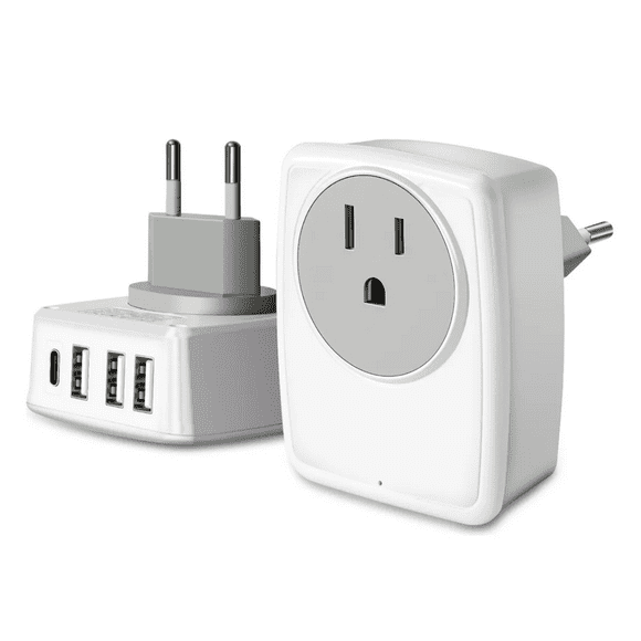 Adaptador De Enchufe Europeo De Viaje Adaptador De Clavija