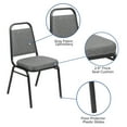 thumbnail image 4 of Flash Furniture 4 Pack HERCULES Series Trapezoidal Back Stacking Banquet Chair with 2.5" Thick Seat in Gray Fabric - Silver Vein Frame, 4 of 14