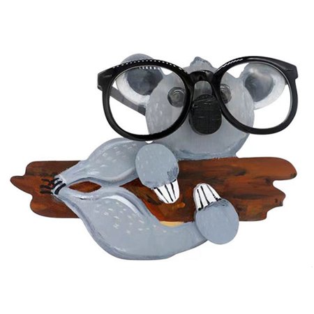 

YLLSF Creative Eyeglasses Holder Eyes Glasses Animal Sunglasses Wooden Stand