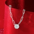 thumbnail image 2 of Ross-Simons 1.00 Carat Bezel-Set Diamond Solitaire Paper Clip Link Necklace in 14kt White Gold, Women's, Adult, 2 of 4