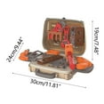 thumbnail image 4 of Wooden Tool Set Pretend Play Simulation Toolbox | Complete Accessories Kit with Wrenches Pliers Ruler Saw Screwdriver Bolts | Solid Wood Construction | Portable Storage Box | 19.5x7.5x18.5cm | Gift, 4 of 6