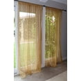 thumbnail image 2 of Floral Lace Window Curtain 58 Inch Wide Gold, 2 of 2