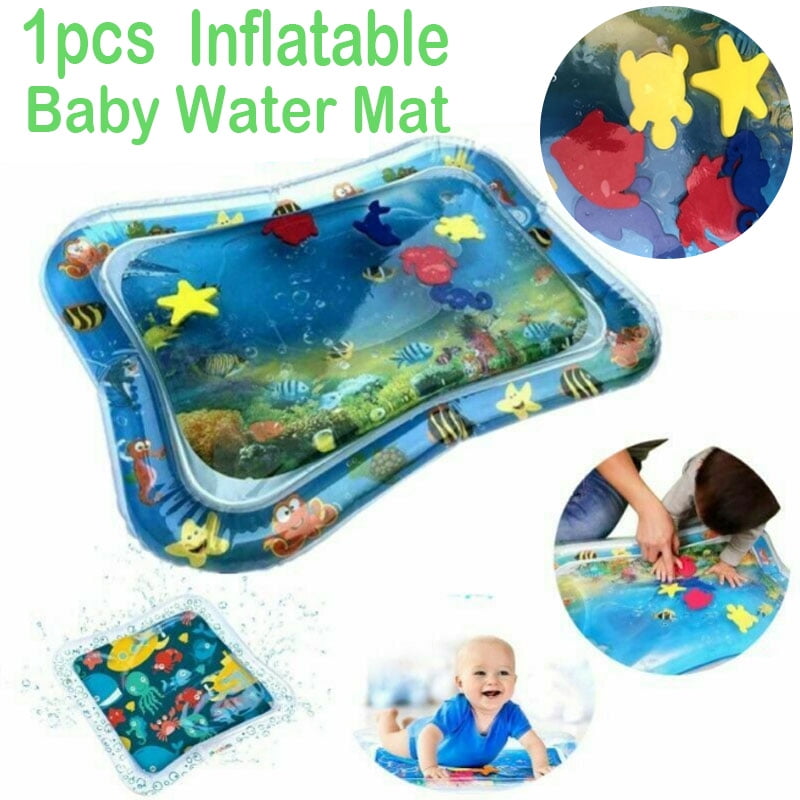 Baby Tummy Time Water Play Mat for Infants & Toddlers Inflatable Water Mat Perfect Fun Time Play Activity Center for Stimulation Growth