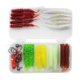 thumbnail image 3 of Gancho De Cabeza Plomada Kit de señuelos de pesca suave de 40 Uds. anzuelo de cabeza de plantilla cebo de cola en T Artificial con caja de aparejos Sywqhk Para Estrenar, 3 of 6