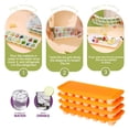 thumbnail image 3 of Inicio Productos Bandejas de cubitos de hielo de plástico para congelador, 14 cubitos de hielo de tamaño clásico por bandeja con diseño de fácil liberación (4 piezas), 3 of 7