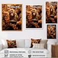 thumbnail image 4 of Designart "Autumn Monkey Palette in Brown" Animals Framed Wall Art - Traditional Brown Monkey Bedroom Framed Canvas Wall Art, 4 of 6