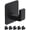 Black-6 Pack, variant on Square Self Adhesive Towel Hooks - 4 Pack Matte White Metal  Right-angle Design For Towels Robes & Hats Organize Bathroom Kitchen Entryway Doors Cabinets On Smooth Surfaces