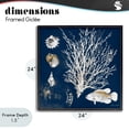 thumbnail image 4 of Stupell Industries Coastal Coral Medley on Navy Black Framed Giclee Art, 24 x 24, by Lanie Loreth, 4 of 8