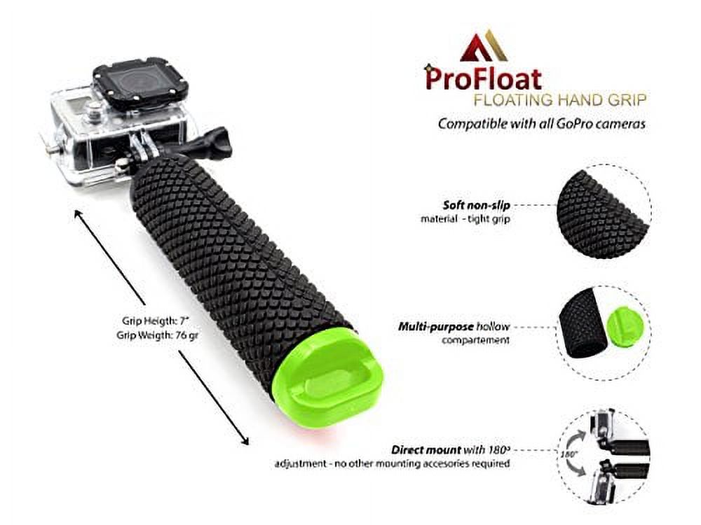 Poignée Flottante Grapelet Pour GoPro - Étanche Et Anti-Couleur - Compatible Hero 3 à 9 - Orange