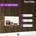 thumbnail image 5 of Single Shelf Shower Niche With Drainage Slope - Recessed Wall Bathroom Niche DV-1SN0341W, 5 of 10