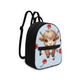 thumbnail image 2 of HELLHERO Cute Highland Cow Design Small Backpack for Hiking Daily, Lightweight Lunch Bag for Women Polyester Zipper Closure Mini Backpack, 2 of 8