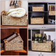 thumbnail image 2 of Rattan Woven Storage Basket Desktop Sundries Holder Household Supplies Basket, 2 of 3