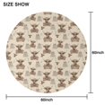 thumbnail image 6 of Beige Highland Cow Fence Pattern Round Tablecloth 60"x60",Wrinkle Wipeable Table Cloth for Kitchen Dining Room Picnic Patio Party, 6 of 6