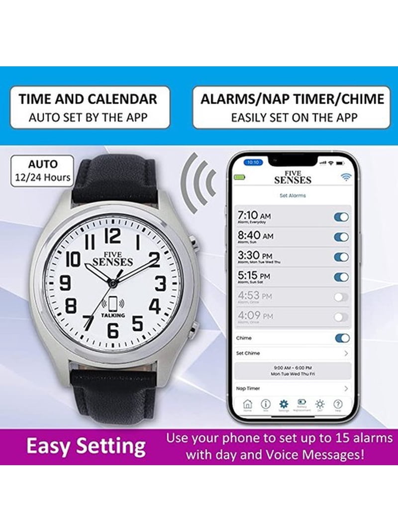 MaximalPower Bluetooth Atomic Talking Watch, App Controlled, Large