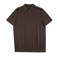 thumbnail image 3 of JIAYUE Mens Polo Shirts Short Sleeve Knitted Casual Fashionable Summer Turndown Collar Solid Color Retro Sporty Knitted Versatile Tops For Men, 3 of 7