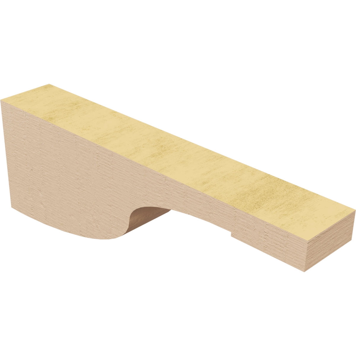 2"W x 12"D x 4"H Thin Del Monte Rough Cedar Woodgrain TimberThane Corbel, Primed Tan