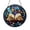 Acrylic 3.5 Inch, variant on Open Book Stained Glass Suncatcher Window Hanging, Literary Decorative Glass Art Panel with Flowers and Stars, Round Sun Catcher Window Decor Ornament Gift Idea for Readers