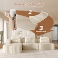 thumbnail image 6 of Pinmoco 111.8" Cloud Sectional Couch for Living Room, L-Shaped Modern Modular Couch with Deep Seat and Side Pockets, Upholstered Couches Boneless Sofa, No Assembly Required, Off White, 6 of 10