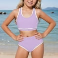 thumbnail image 5 of Piomll Girl's Swimsuits 2 Pcs Tankini With Skirt Sun Upf 50 Rash Guard Toddler Pool Party Kids Swimwear, 5 of 5