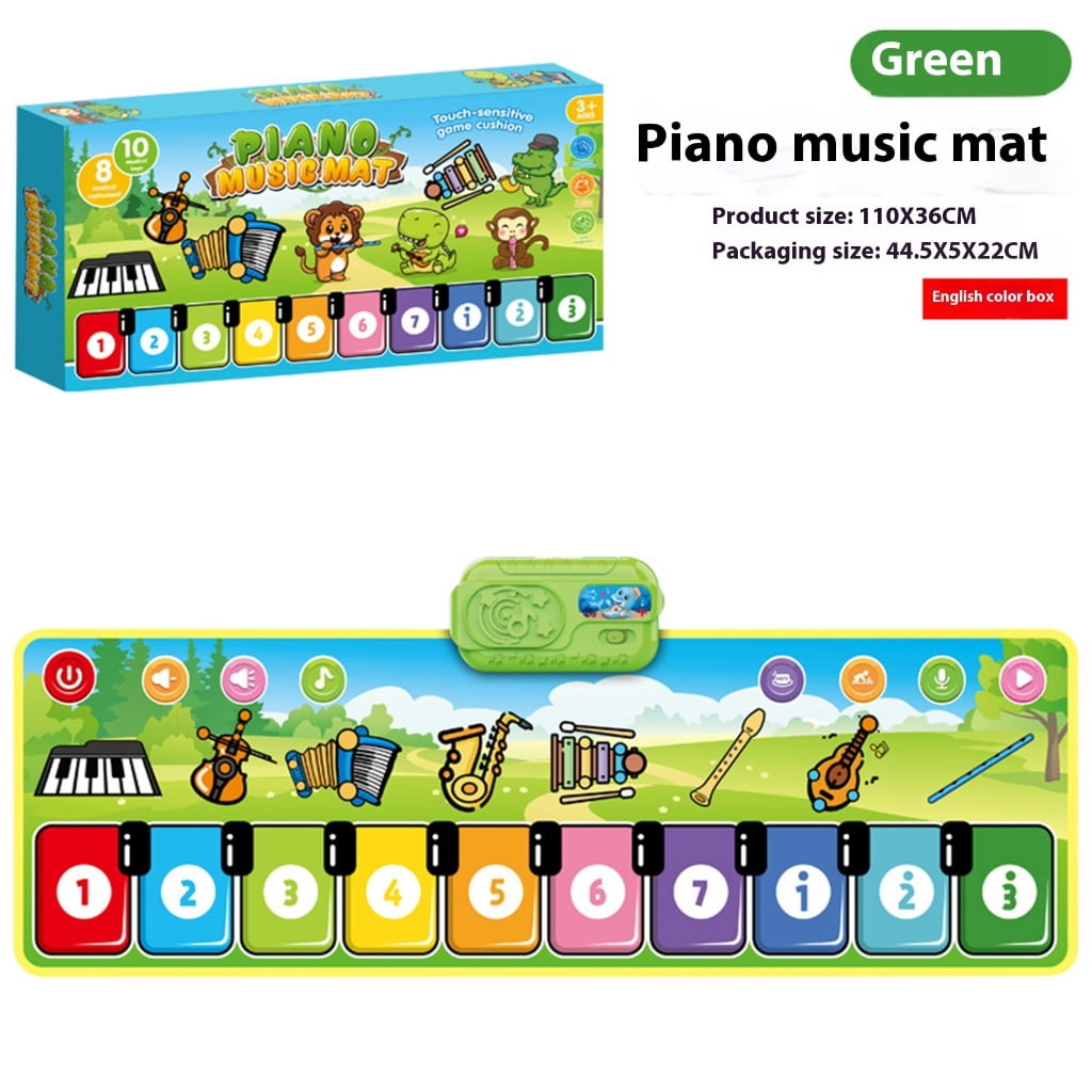 Toddler 8 Instrument Sounds Music Play Mat for Sensory Development Educational Piano Dance Mat