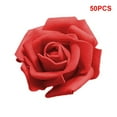 thumbnail image 2 of pitrice Pack of 50 Artificial Bionic Flowers PE Foam Simulation Roses Fake Flower Decorations Wedding Party Engagement Presents Red, 2 of 8