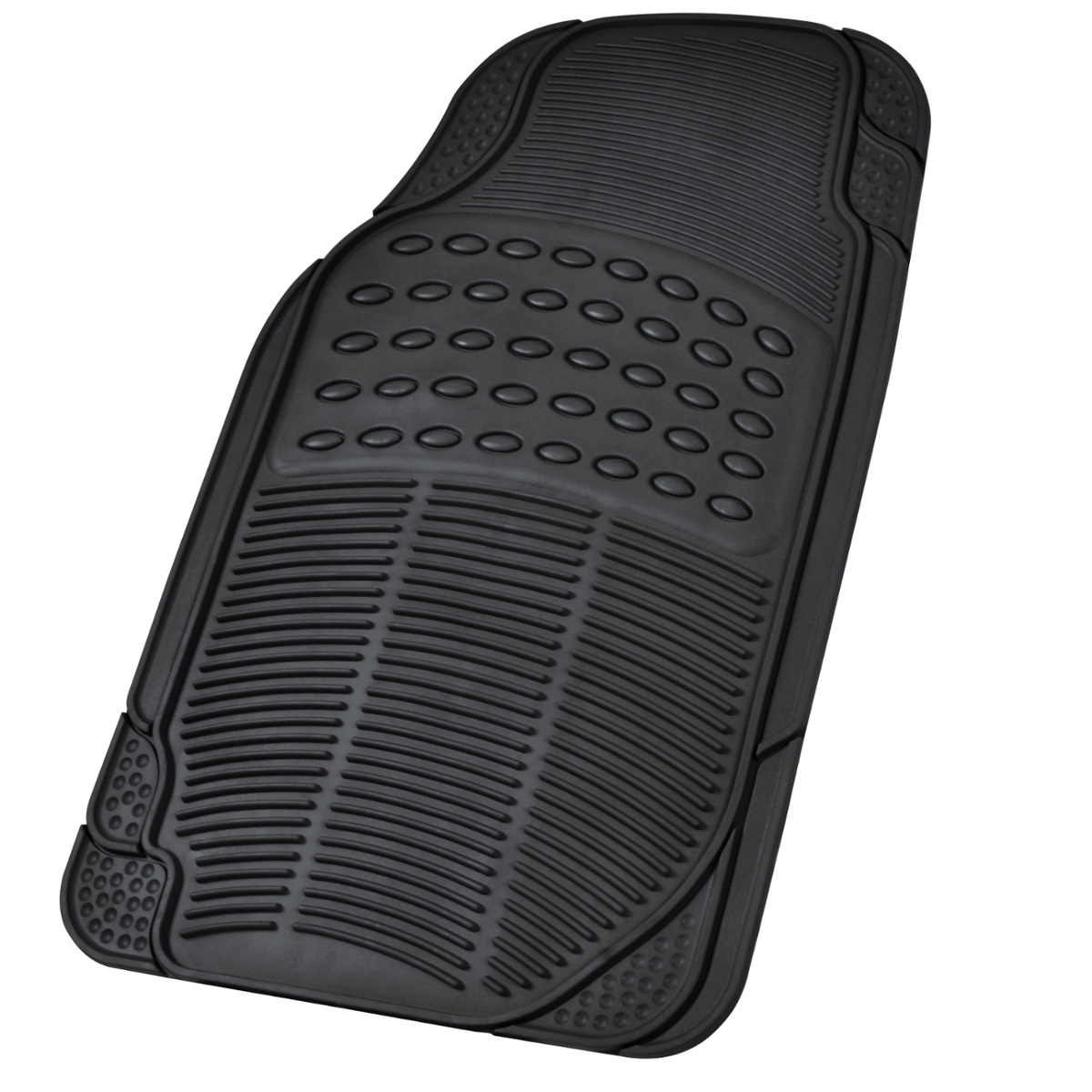 BDK All Weather Solid Rubber Trimmable Front and Rear 3-Piece Universal Car Van Truck Floor Mats Set - image 2 of 4