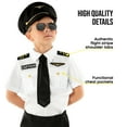 thumbnail image 3 of Morph Pilot Uniform Kids Costume Halloween Costume For Unisex White 4-6 Years, 3 of 4