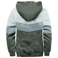 thumbnail image 4 of Winter Men's Hooded with Color Block 3D Print Padded Jacket for Cold Weather Warmth and Style, 4 of 5