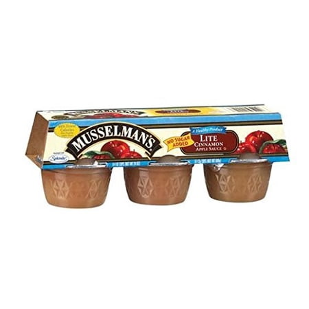 Musselman's No Sugar Added Lite Cinnamon Apple Sauce, 4 oz. Cups (6 Packs, 18 Count Totally)