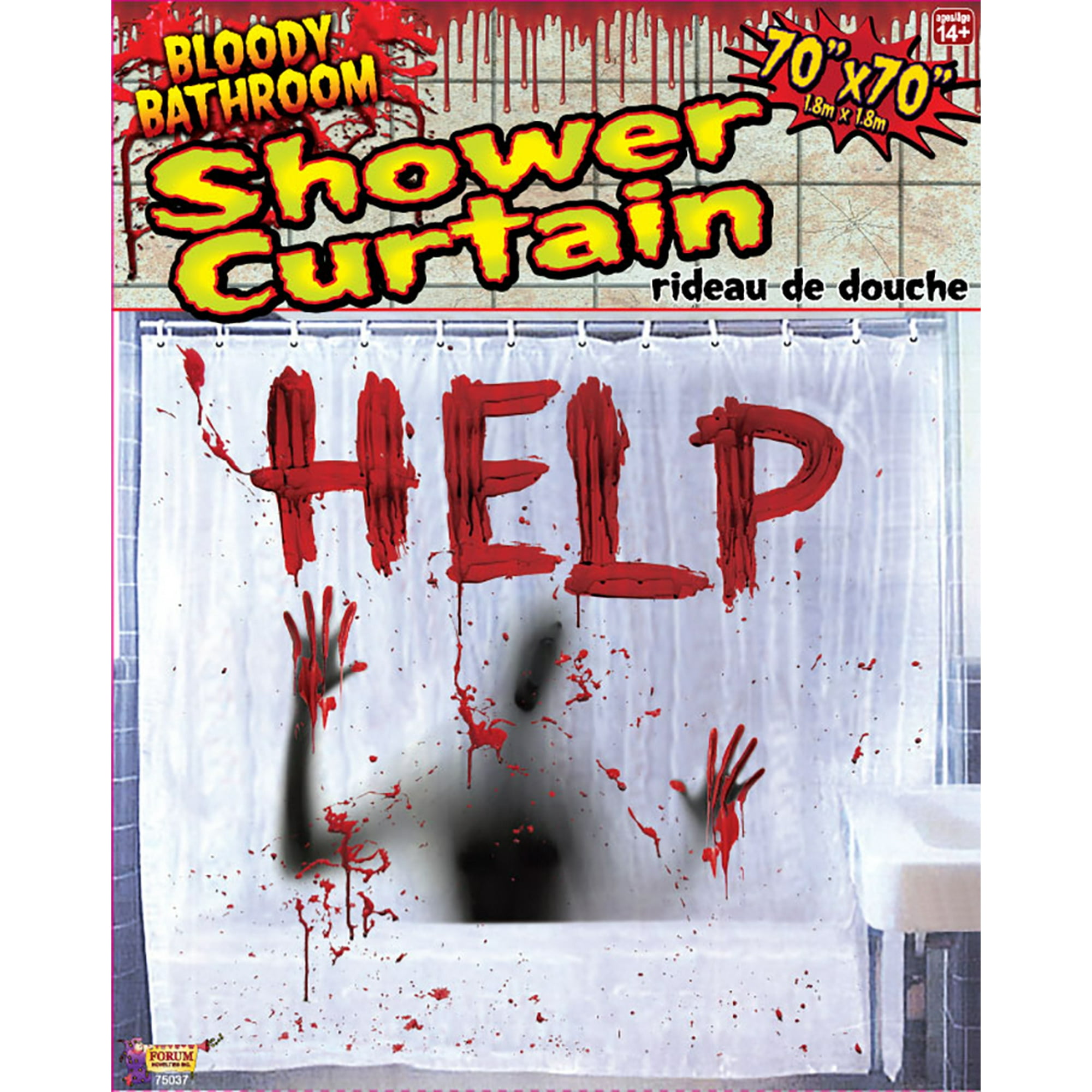 Bloody Bathroom Shower Curtain Halloween Decor Walmart Canada