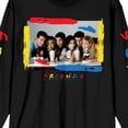 thumbnail image 6 of Friends TV Photo With Paint Strokes Crew Neck Short Sleeve Black Adult Tee-XL, 6 of 7