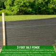 thumbnail image 6 of Farm Plastic Supply - Black Silt Fence Fabric Rolls, 3' x 100' with Stakes Included, 6 of 7