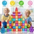 thumbnail image 2 of Magnetic Tiles Kids Toys, Magnetic Blocks Building Construction STEM Sensory Toys for Toddler, Preschool Learning Educational Games for Boys Girls Aged 3+, Classroom Must Haves, 2 of 7