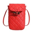 thumbnail image 1 of Hukapapa Mini bolso para teléfono bordado con timbre, bolso cruzado con hebilla de cuerno, bolso de un solo hombro, Rojo, 1 of 5