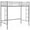 Silver, variant on Giantex Metal Loft Bed Twin Size, Heavy Duty Loft Bed Frame, Space-Saving Bed w/Guardrail, Silver