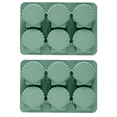 thumbnail image 1 of 2 uds. De silicona para cubitos de hielo, molde para cubitos de hielo, verde claro, cubitos de hielo de concha MFZFUKR CPB-DE-LYY1527-5, 1 of 6
