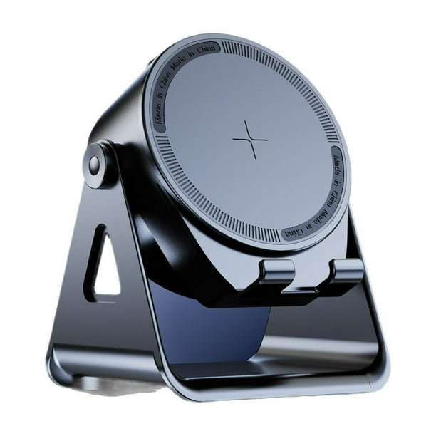 Altavoz inalámbrico Bluetooth, soporte de inducción para teléfono, sonido estéreo, luz ambiental RGB, decoración moderna para el hogar, para entretenimiento, portátil y versátil.