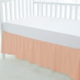 thumbnail image 3 of Crib Bed Skirt Dust Ruffle Nursery Crib Toddler Bedding Microfiber Fabric Ruffle Bed Skirt for Baby Boys or Girls (28” x 52” x 14’’) - Blush Solid, 3 of 5