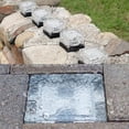 thumbnail image 4 of Solar Ice Lights, Glass Ice Lights Solar Tiles Led Frosted Glass Path Lights Waterproof For Garden Courtyard Pathways Outdoor Decoration 4-Pack (Multicolor), 4 of 7