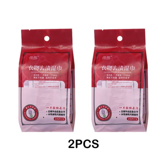 Baohd 2pack Wide Range Of Uses Clothing Stain Removing Wipes Effortlessly Eliminate
