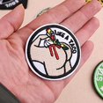 thumbnail image 3 of 10 Uds insignias de Jeans parche Punk hierro en tela bordada parche apliques ropa suministros de costura oso de fresa Electrónica, 3 of 4